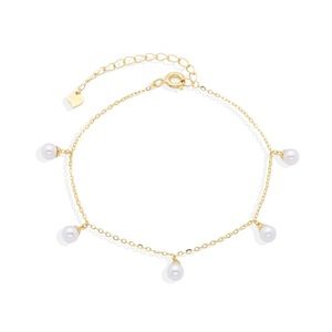 Gold white pearl bracelet